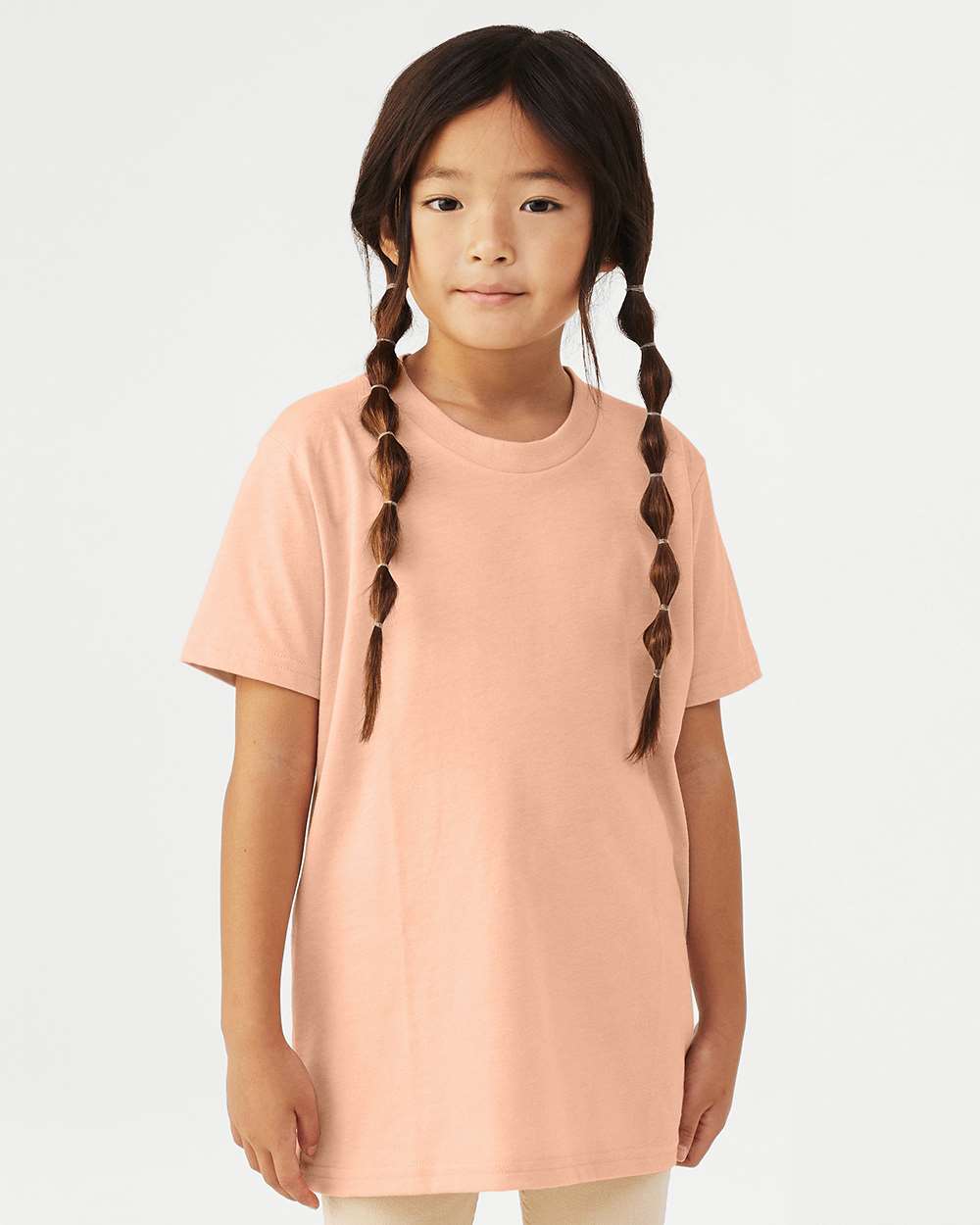 Youth CVC Jersey Tee - OnModelFront - B02806053 - Heather Peach