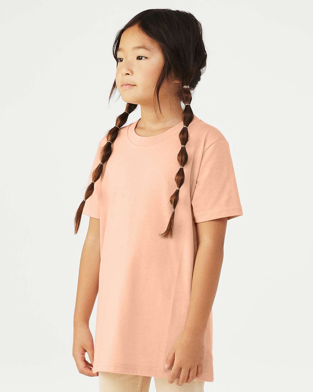 Youth CVC Jersey Tee - OnModelSide - B02806053 - Heather Peach