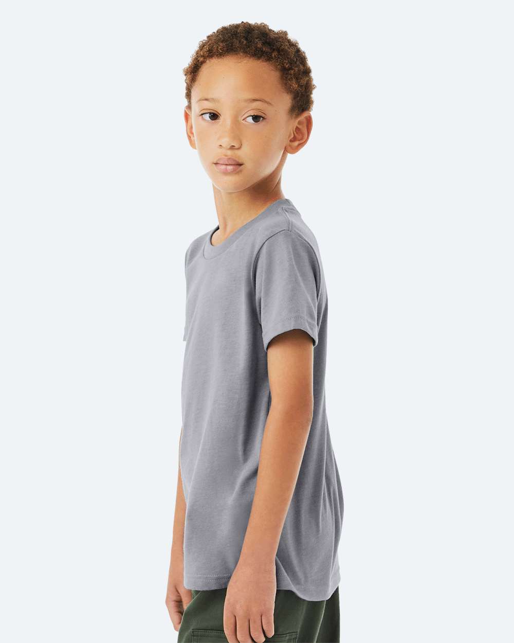 Youth CVC Jersey Tee - OnModelSide - B02806173 - Heather Storm