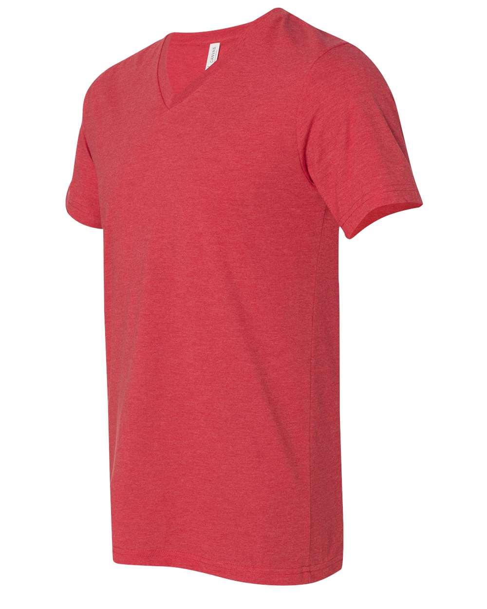 Unisex Heather CVC V-Neck Tee - DirectSide - B03506712 - Heather Red