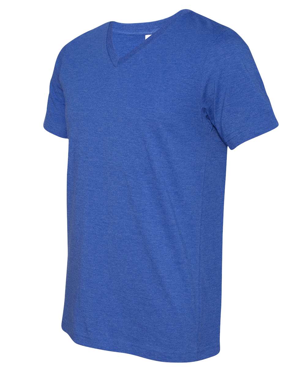 Unisex Heather CVC V-Neck Tee - DirectSide - B03506762 - Heather True Royal