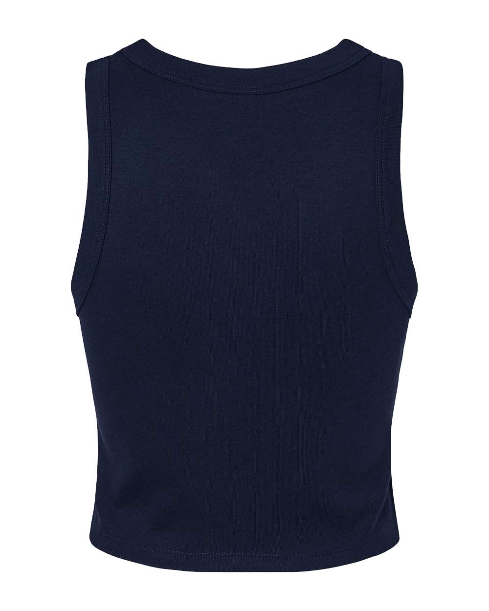 Women's Micro Rib Racer Tank - Back - B04006062 - Solid Navy Blend