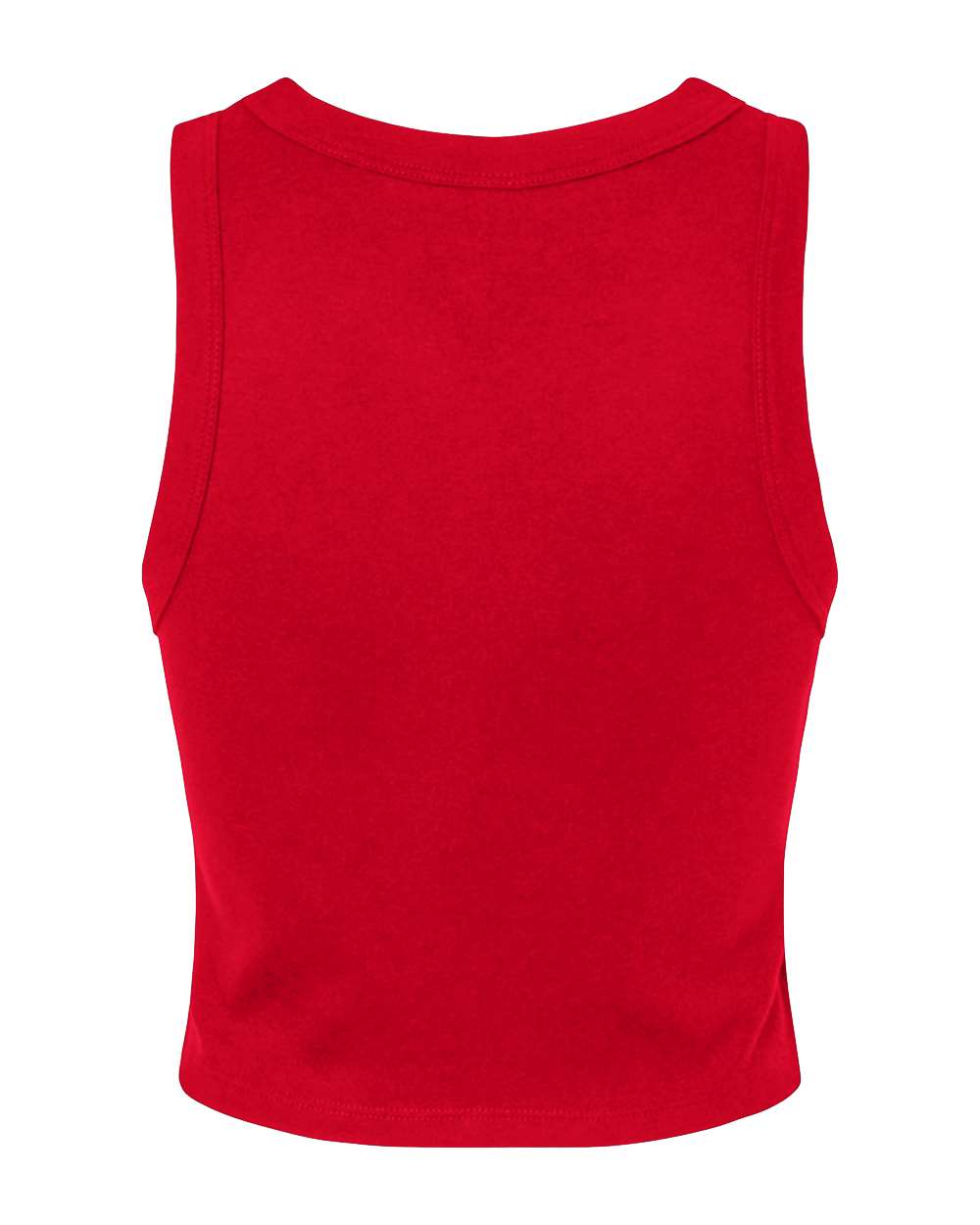 Women's Micro Rib Racer Tank - Back - B04006702 - Solid Red Blend