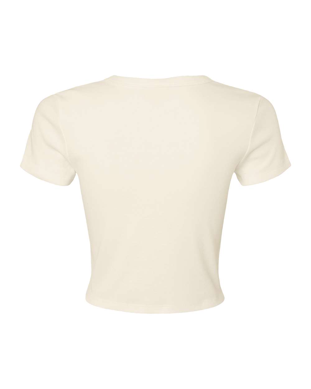Women's Micro Rib Baby Tee - Back - B15706242 - Solid Natural Blend