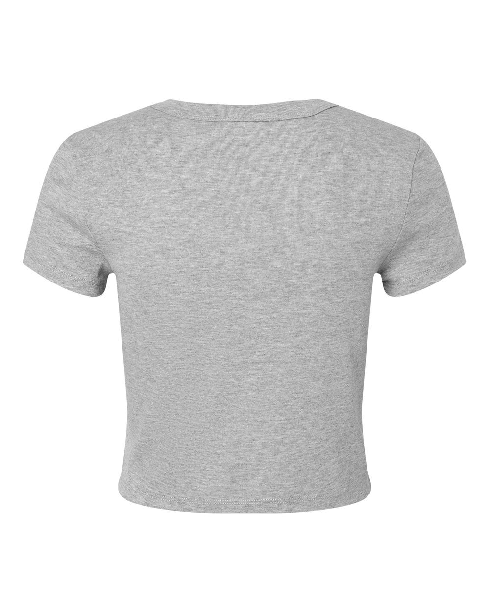 Women's Micro Rib Baby Tee - Back - B15706582 - Athletic Heather