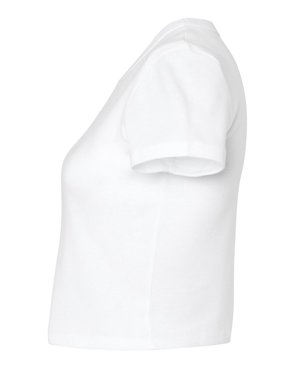 Women's Micro Rib Baby Tee - DirectSide - B15706012 - Solid White Blend
