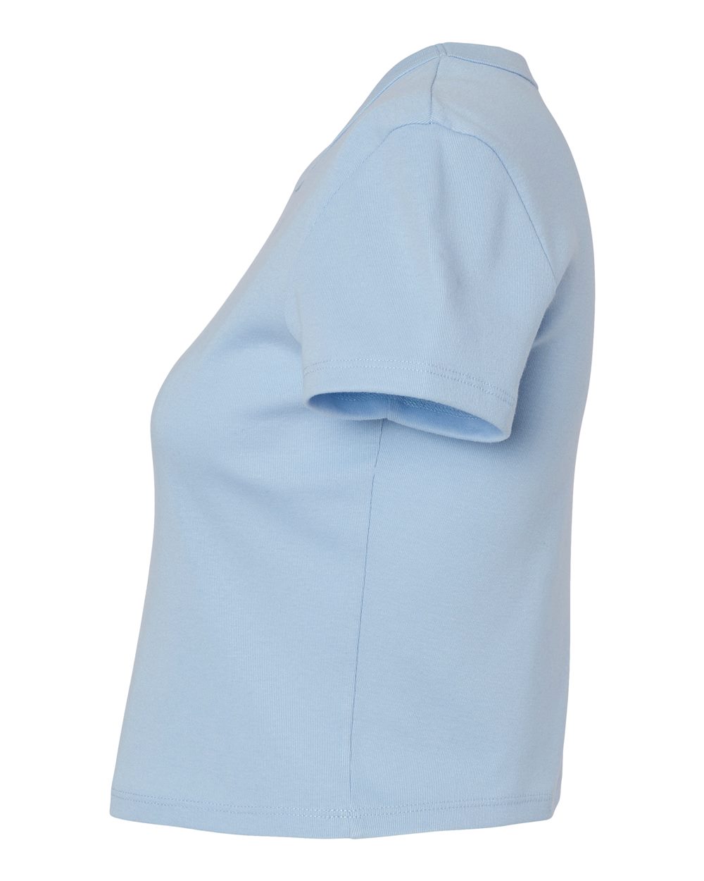 Women's Micro Rib Baby Tee - DirectSide - B15706252 - Solid Baby Blue Blend