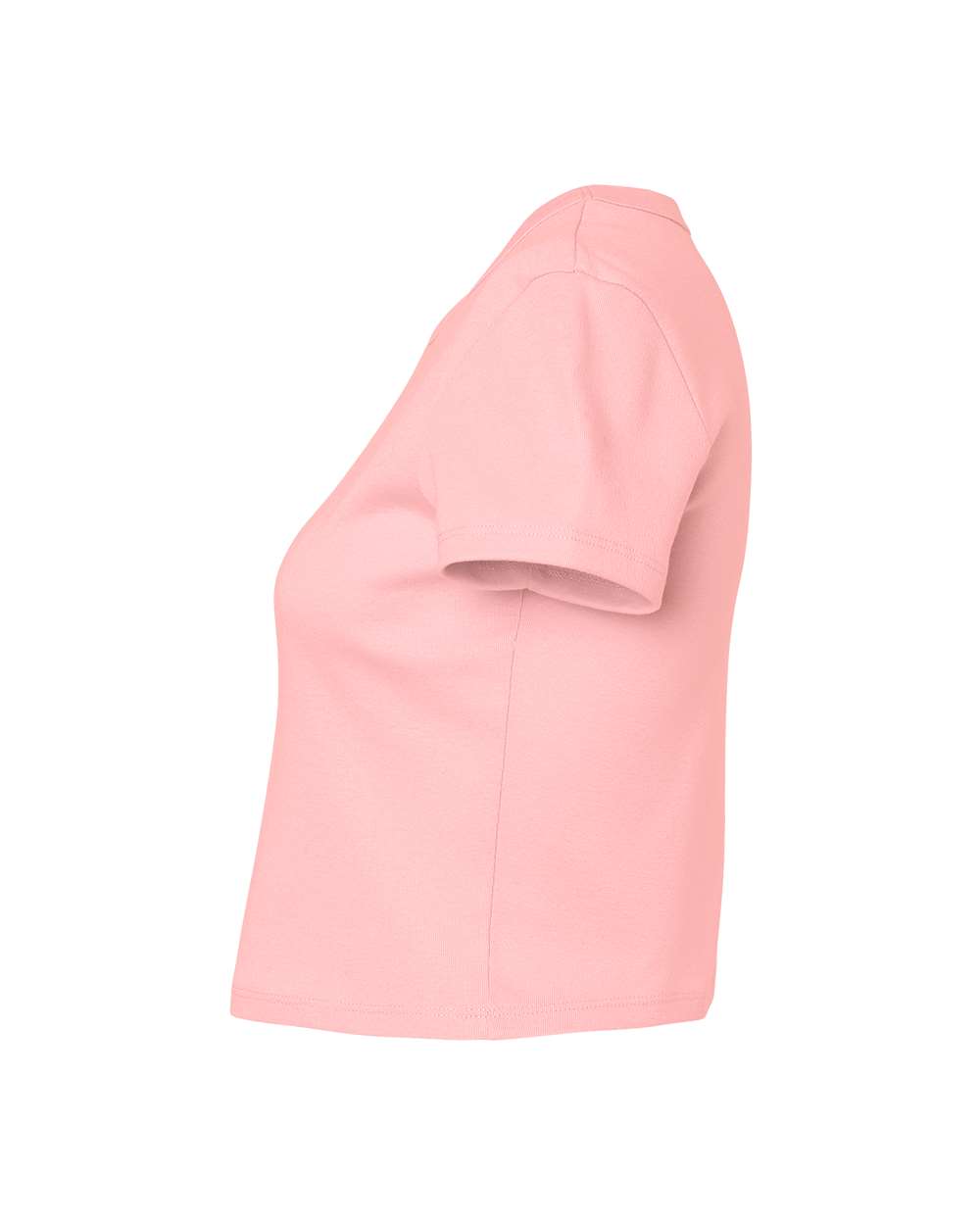 Women's Micro Rib Baby Tee - DirectSide - B15706302 - Solid Pink Blend