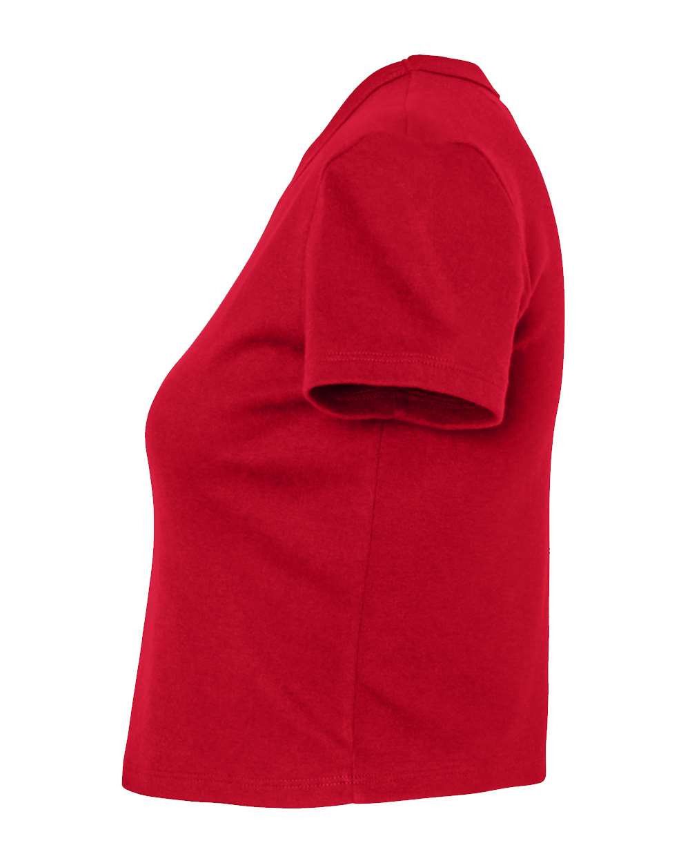 Women's Micro Rib Baby Tee - DirectSide - B15706702 - Solid Red Blend