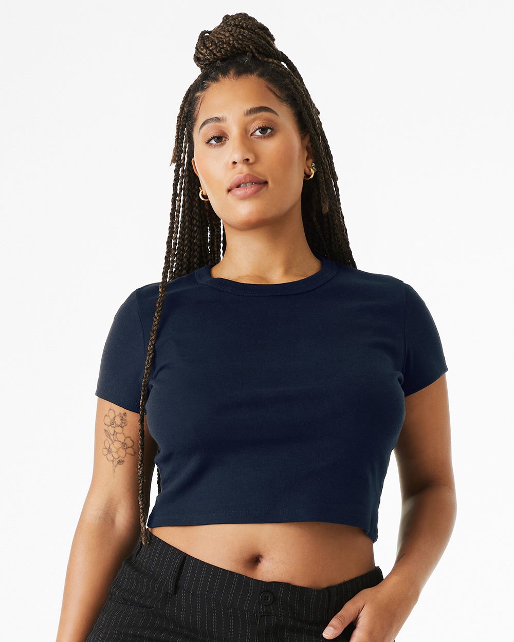 Women's Micro Rib Baby Tee - styleImage