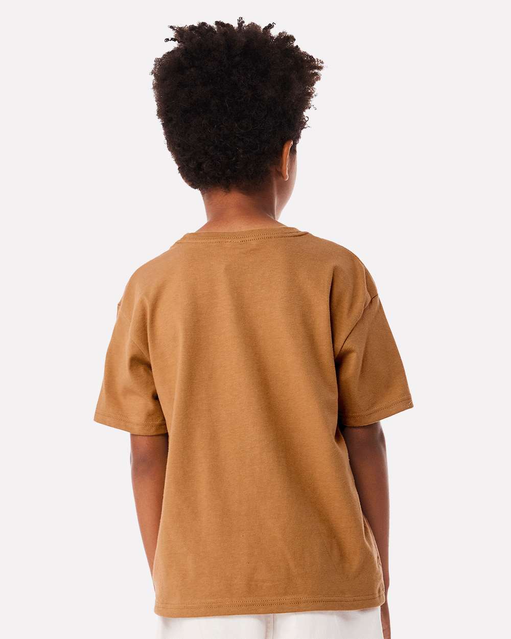 Youth 6oz. Heavyweight Tee - OnModelBack - B08206103 - Toast