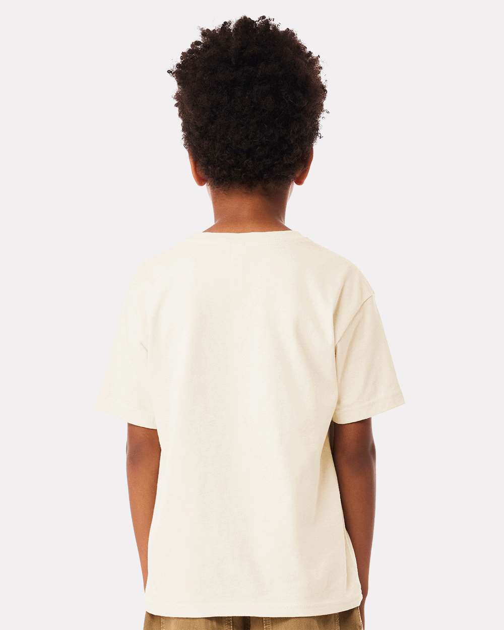 Youth 6oz. Heavyweight Tee - OnModelBack - B08206243 - Natural
