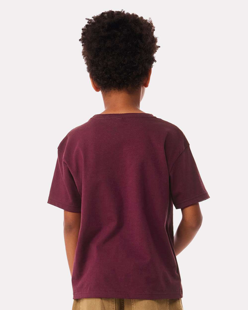 Youth 6oz. Heavyweight Tee - OnModelBack - B08206293 - Maroon