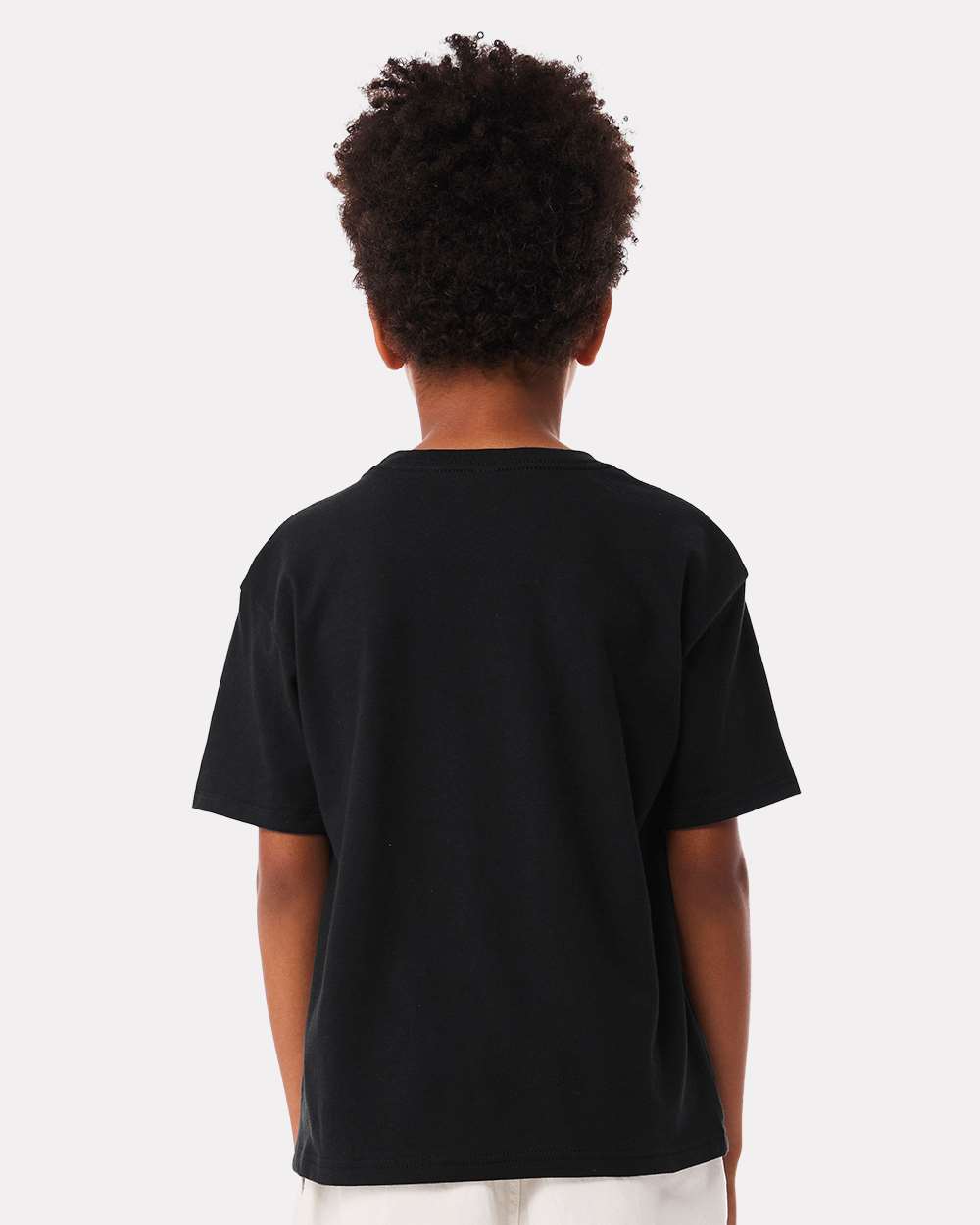 Youth 6oz. Heavyweight Tee - OnModelBack - B08206503 - Black