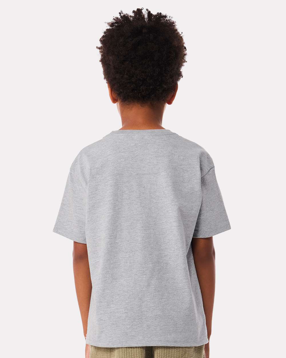 Youth 6oz. Heavyweight Tee - OnModelBack - B08206583 - Athletic Heather