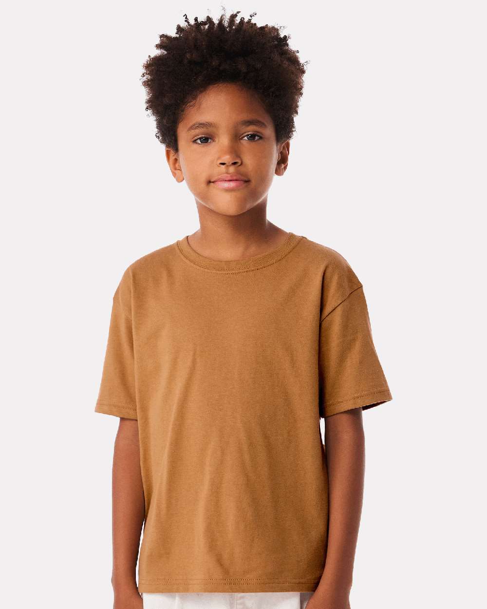 Youth 6oz. Heavyweight Tee - OnModelFront - B08206103 - Toast