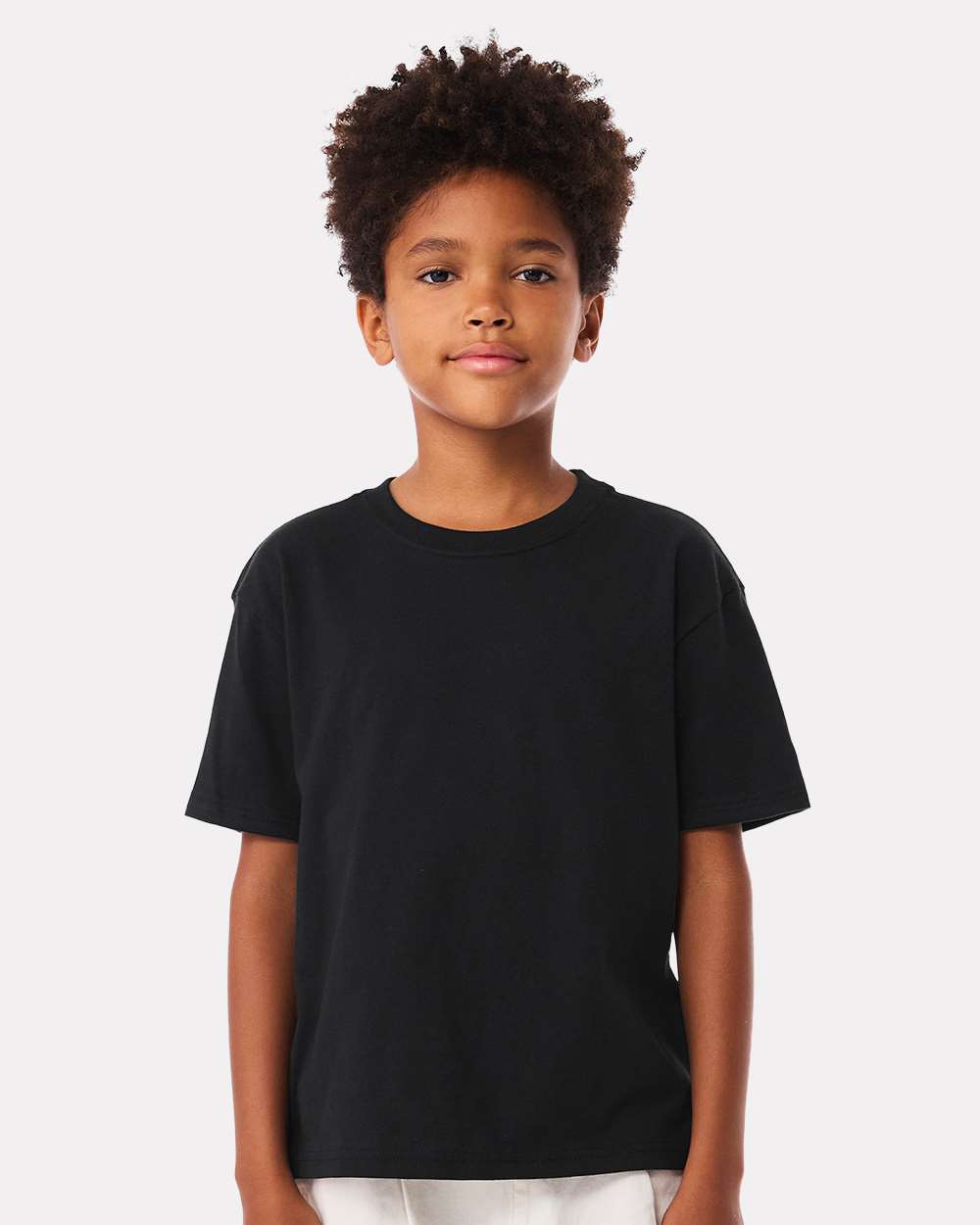 Youth 6oz. Heavyweight Tee - OnModelFront - B08206503 - Black