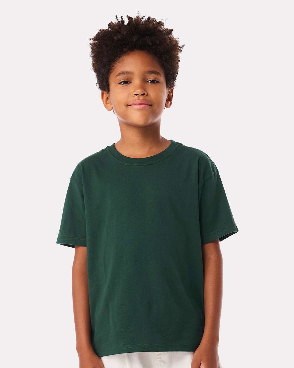 Youth 6oz. Heavyweight Tee - OnModelFront - B08206543 - Forest