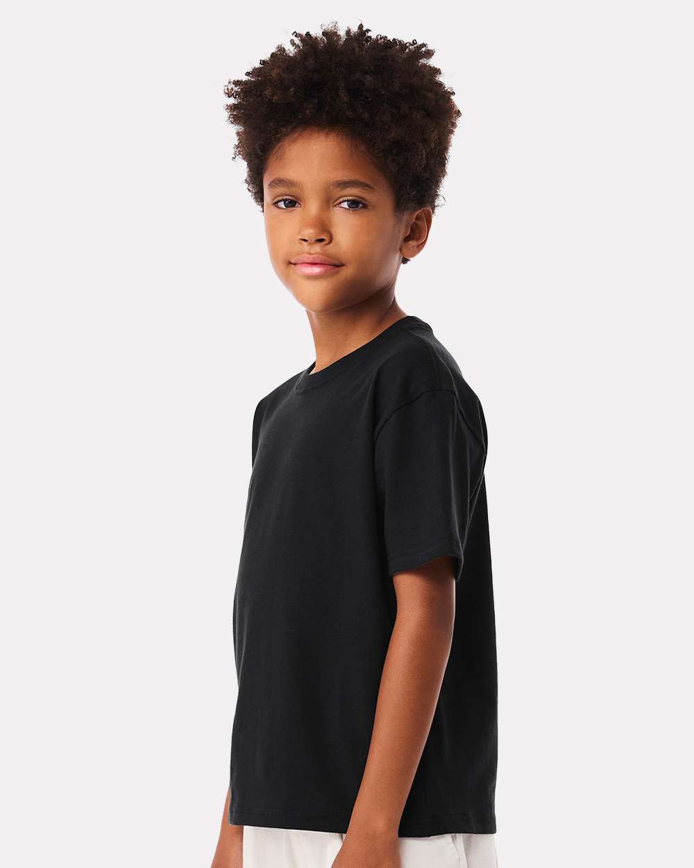 Youth 6oz. Heavyweight Tee - OnModelSide - B08206503 - Black