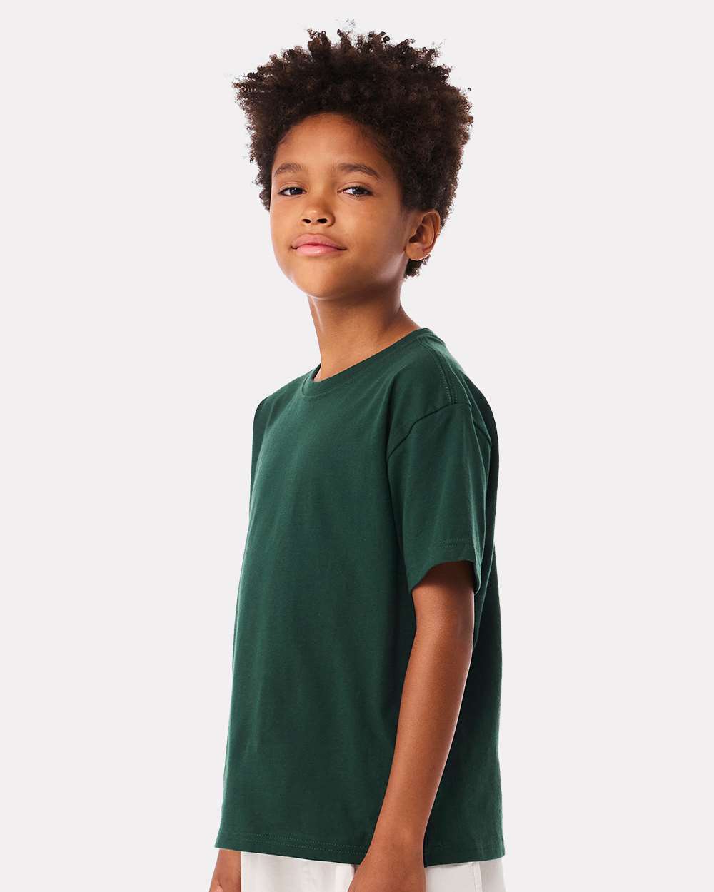 Youth 6oz. Heavyweight Tee - OnModelSide - B08206543 - Forest