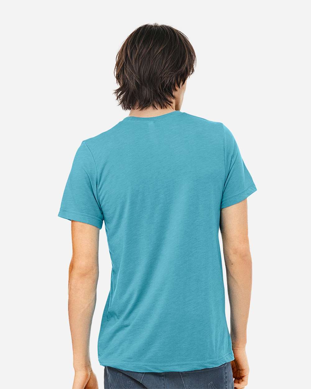 Triblend Tee - OnModelBack - B84706052 - Aqua Triblend