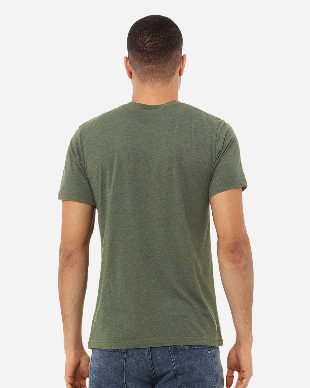 Triblend Tee - OnModelBack - B84706062 - Military Green Triblend