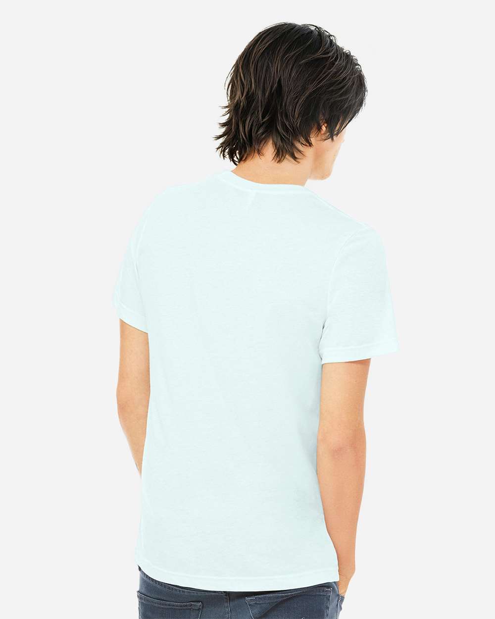 Triblend Tee - OnModelBack - B84706262 - Ice Blue Triblend