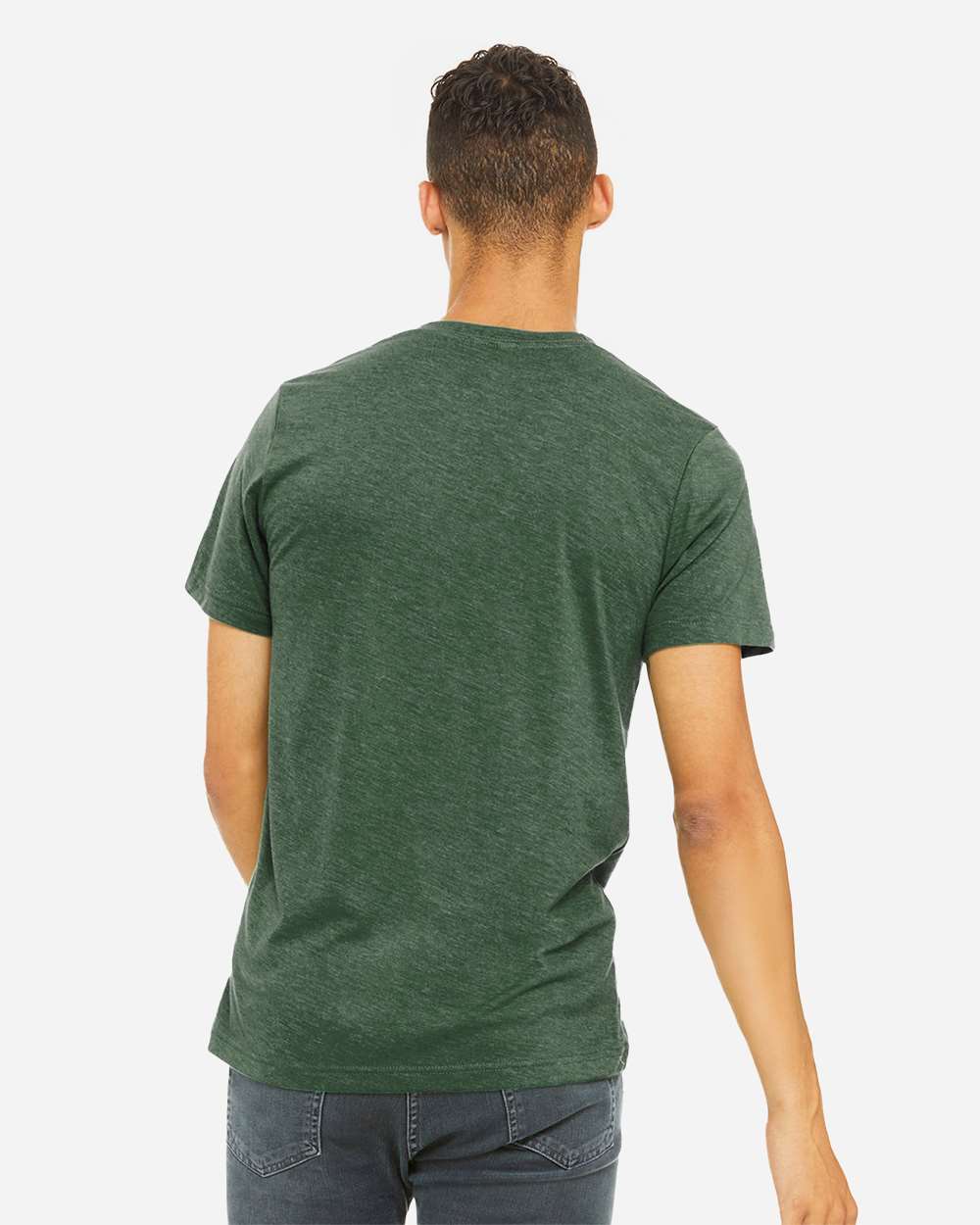 Triblend Tee - OnModelBack - B84706542 - Grass Green Triblend