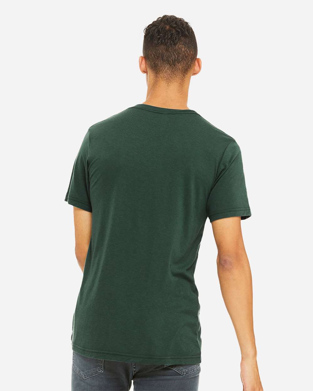 Triblend Tee - OnModelBack - B84706602 - Solid Forest Triblend