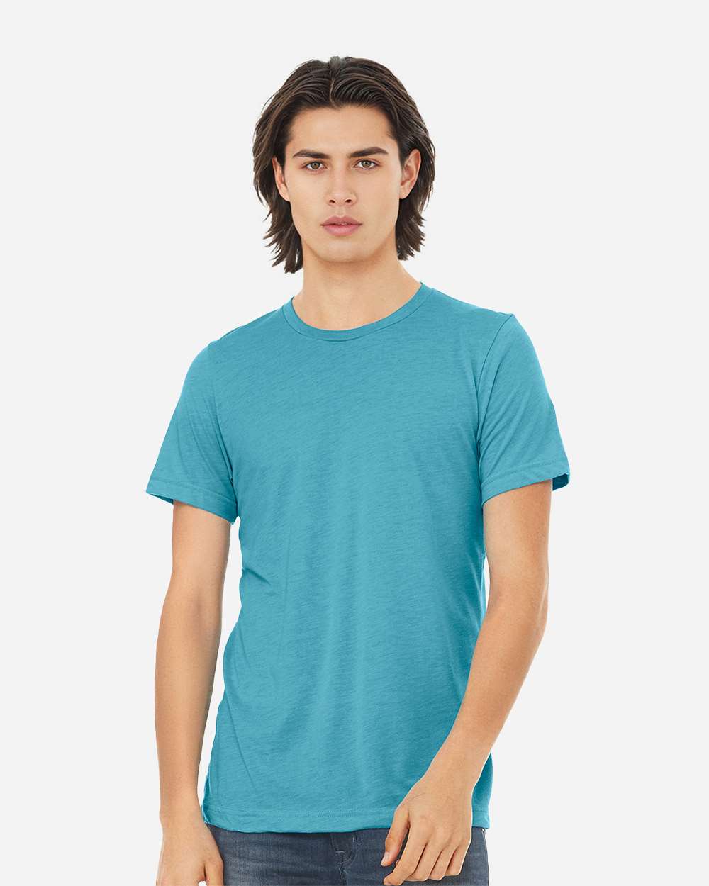 Triblend Tee - OnModelFront - B84706052 - Aqua Triblend