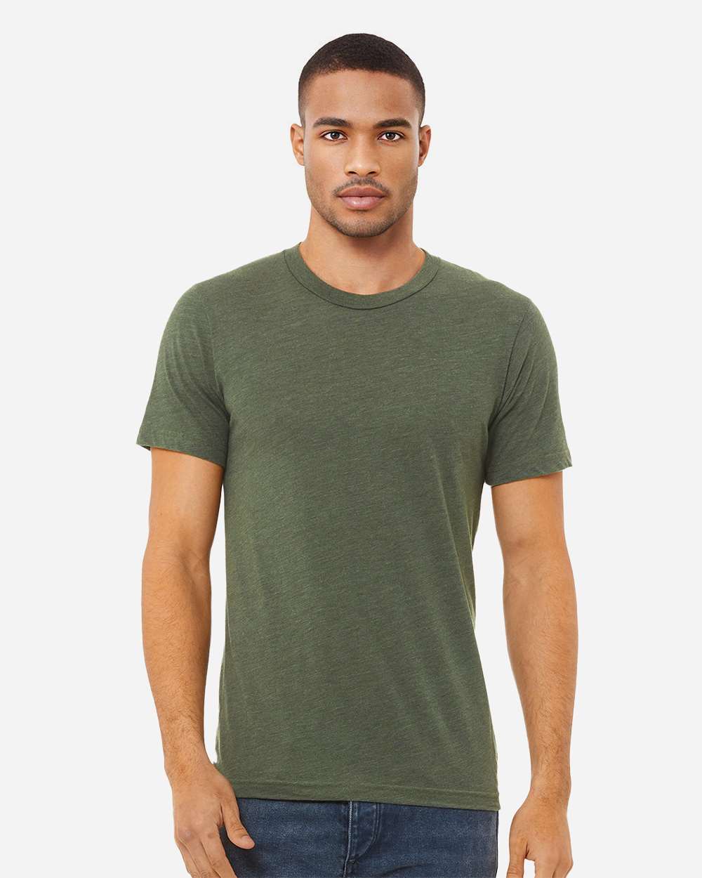 Triblend Tee - OnModelFront - B84706062 - Military Green Triblend