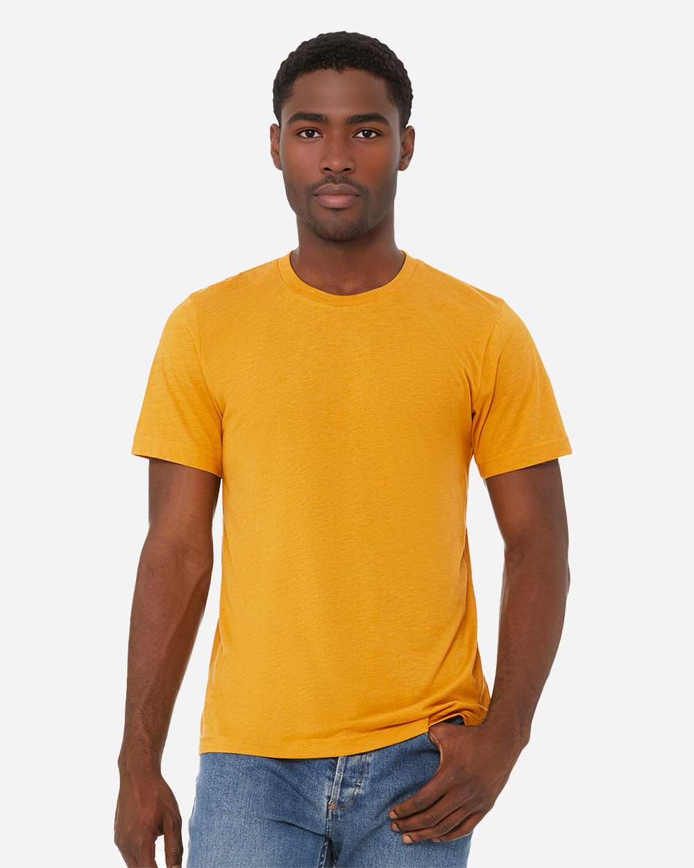 Triblend Tee - OnModelFront - B84706162 - Mustard Triblend