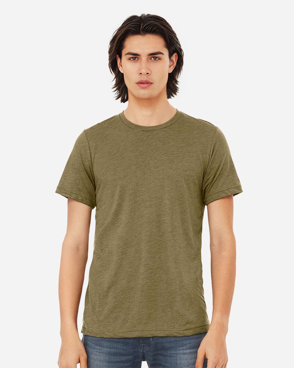 Triblend Tee - OnModelFront - B84706182 - Olive Triblend