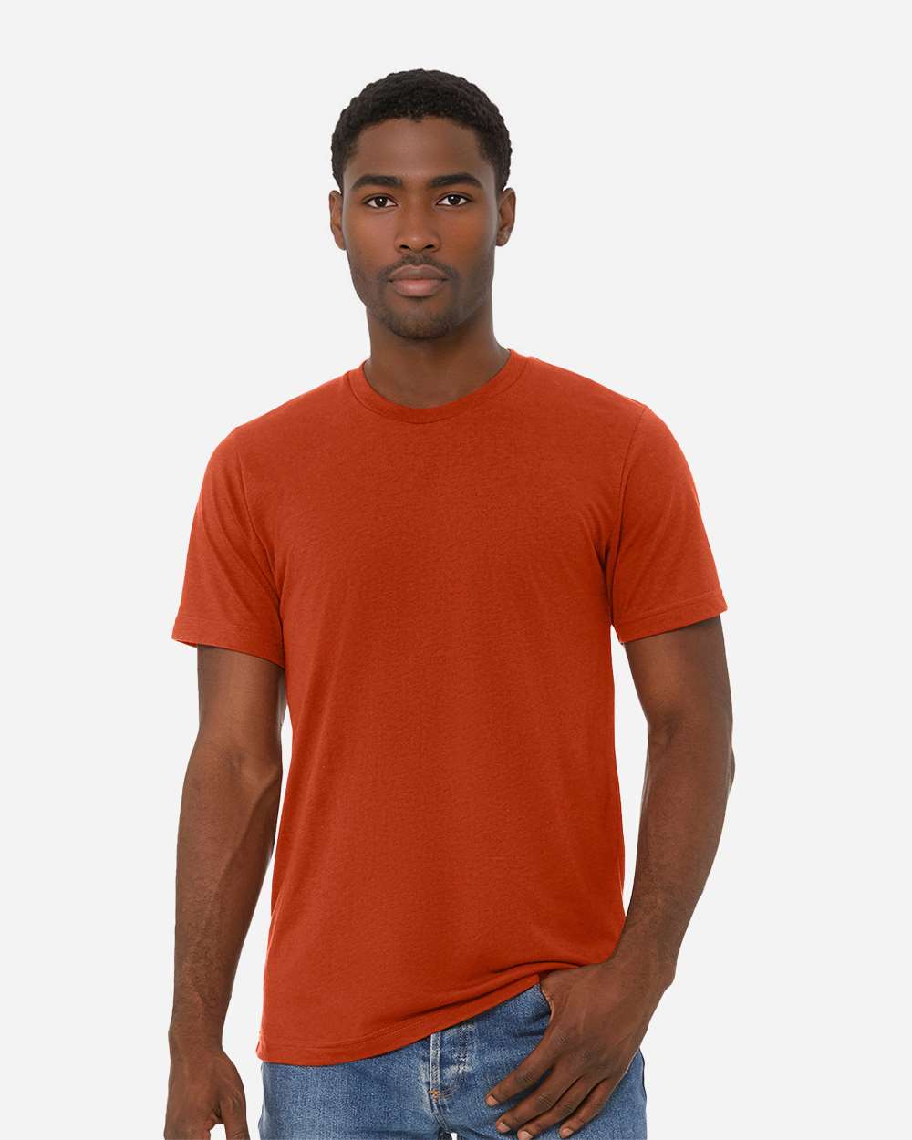 Triblend Tee - OnModelFront - B84706212 - Brick Triblend