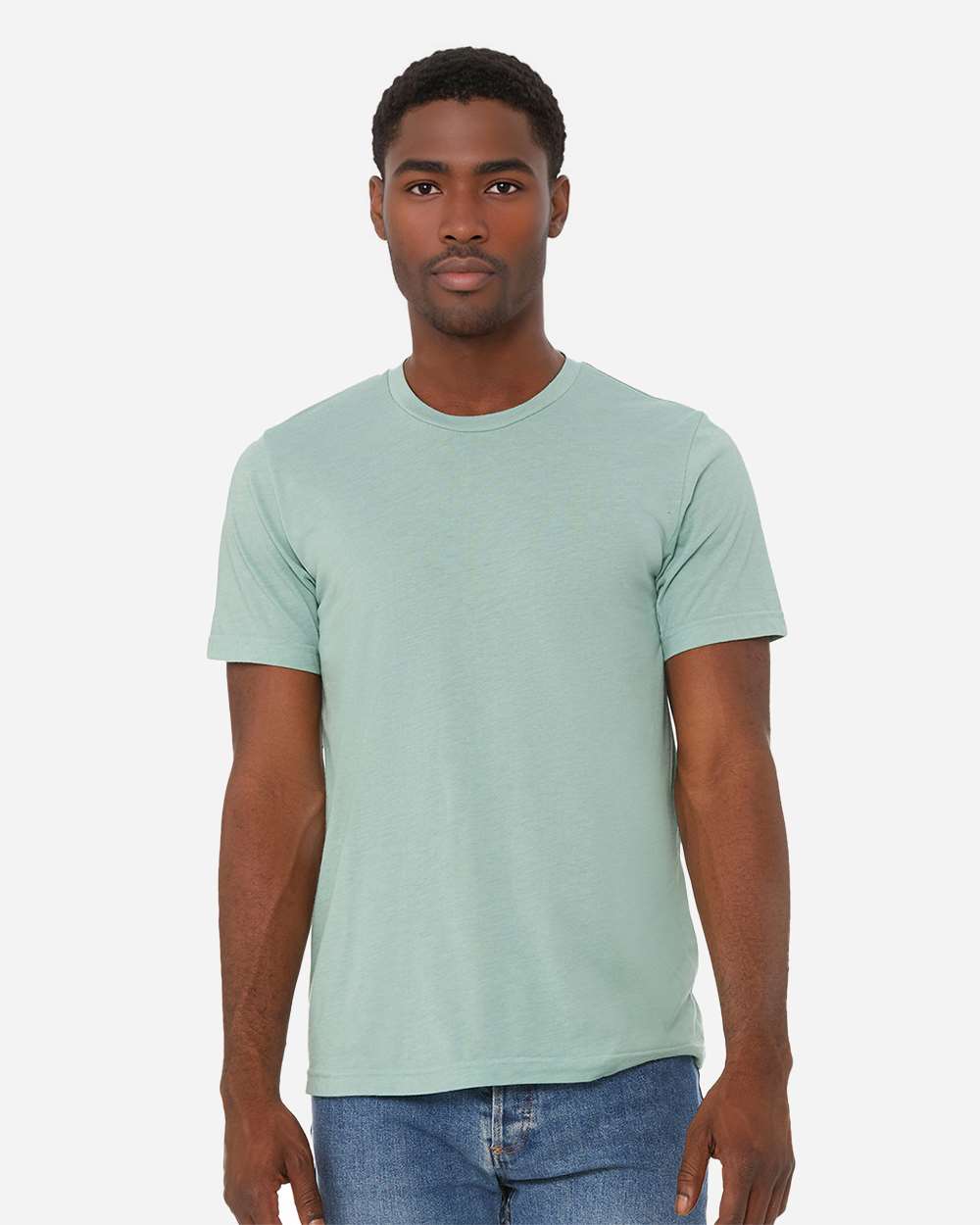 Triblend Tee - OnModelFront - B84706222 - Dusty Blue Triblend
