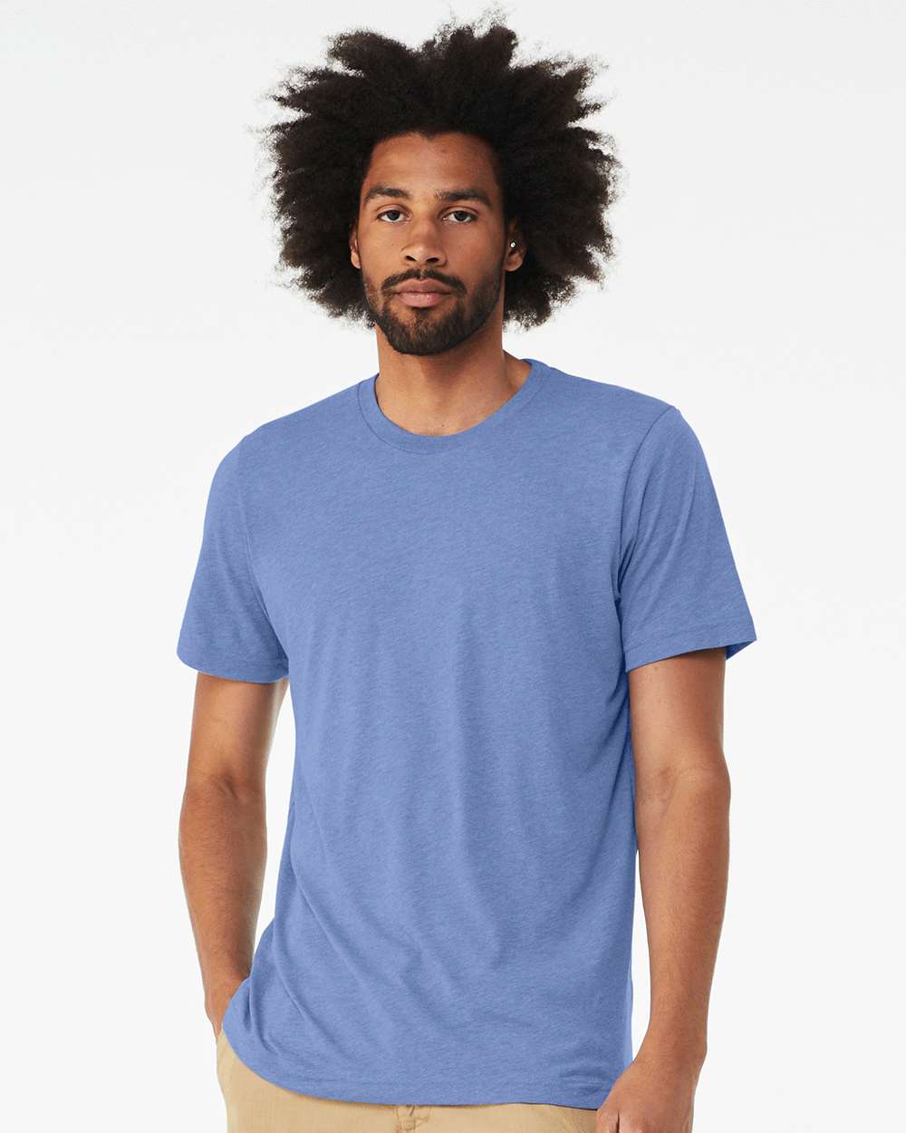 Triblend Tee - OnModelFront - B84706292 - Solid Blue Triblend