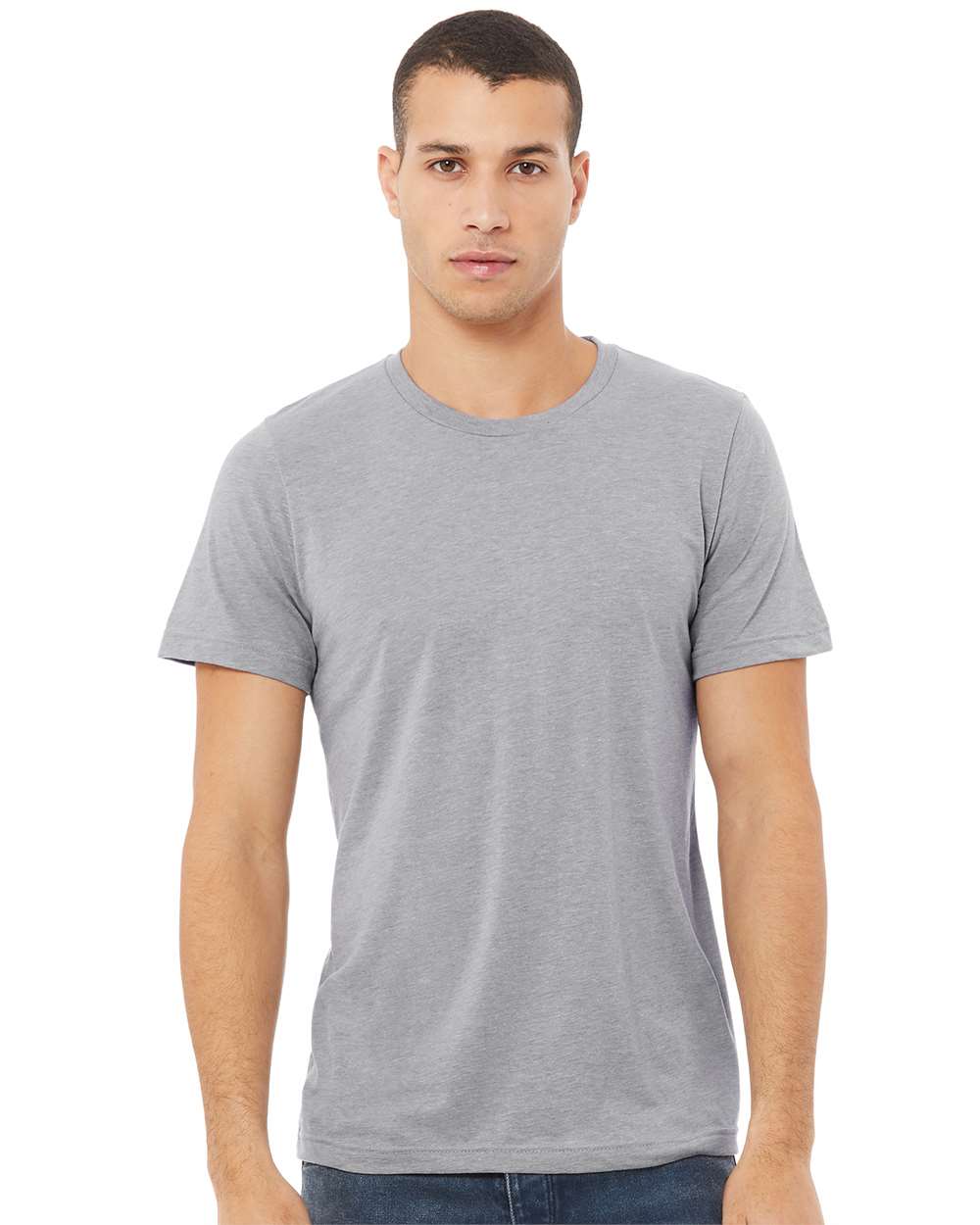 Triblend Tee - OnModelFront - B84706352 - Athletic Grey Triblend