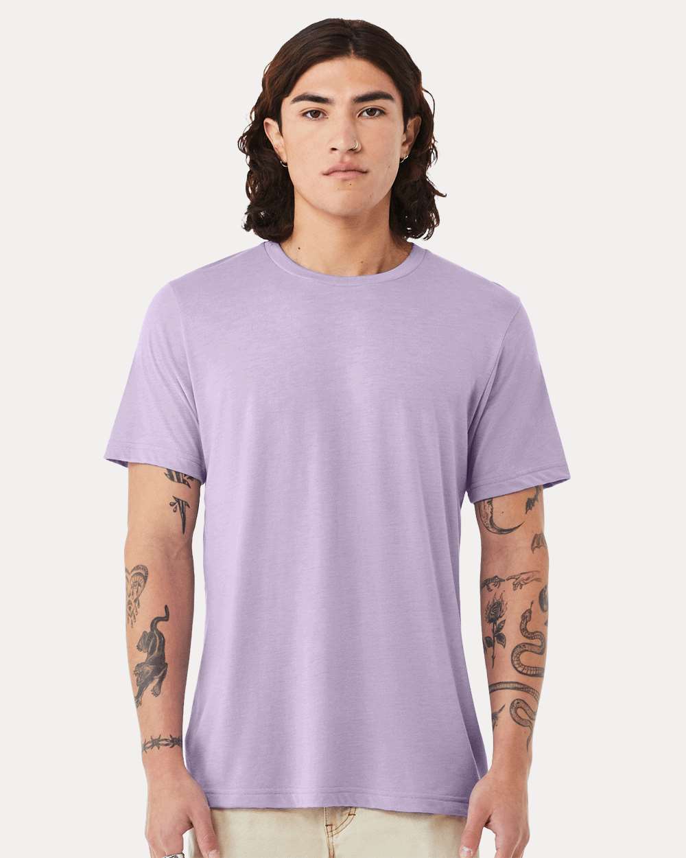Triblend Tee - OnModelFront - B84706452 - Dark Lavender Triblend