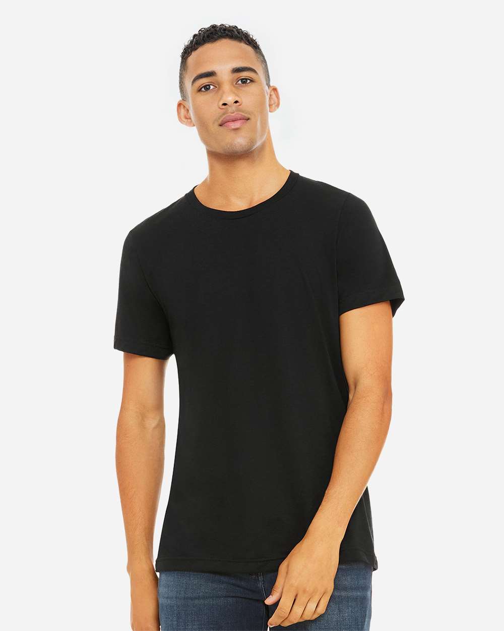 Triblend Tee - OnModelFront - B84706492 - Solid Black Triblend