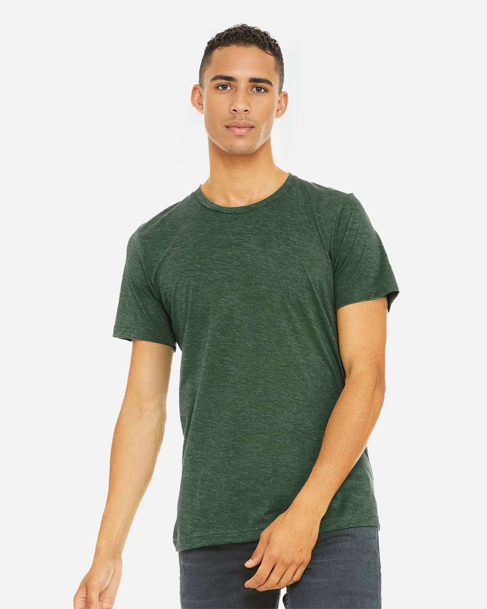 Triblend Tee - OnModelFront - B84706542 - Grass Green Triblend