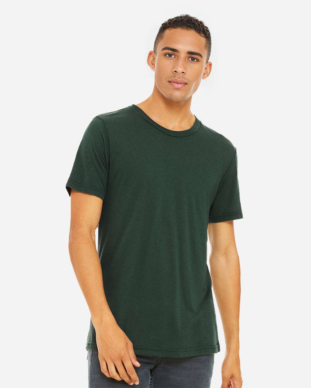 Triblend Tee - OnModelFront - B84706602 - Solid Forest Triblend