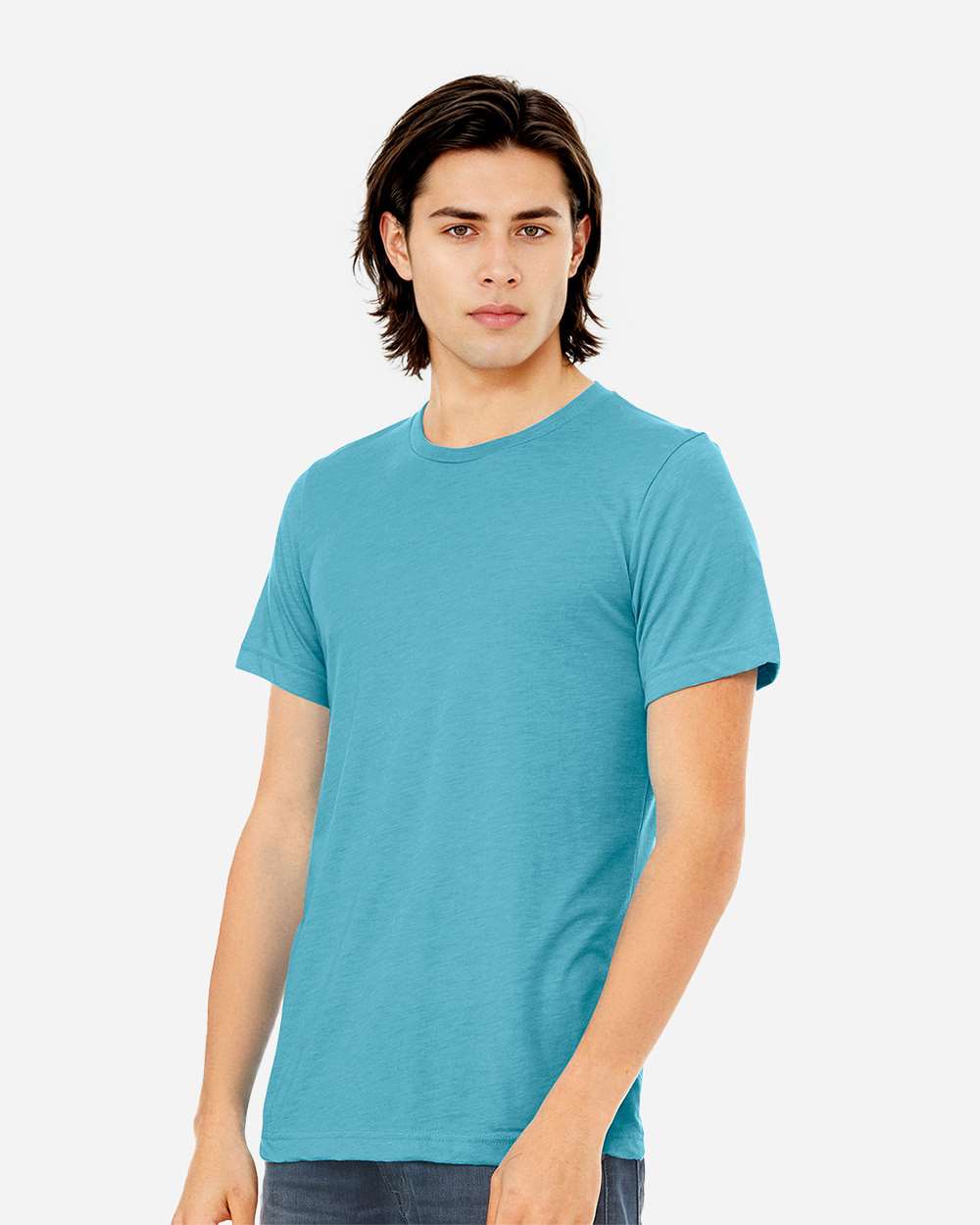 Triblend Tee - OnModelSide - B84706052 - Aqua Triblend