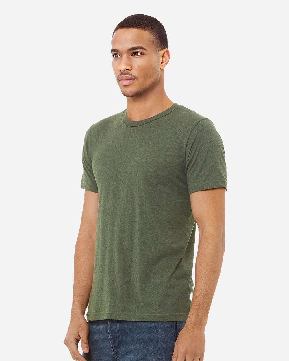 Triblend Tee - OnModelSide - B84706062 - Military Green Triblend
