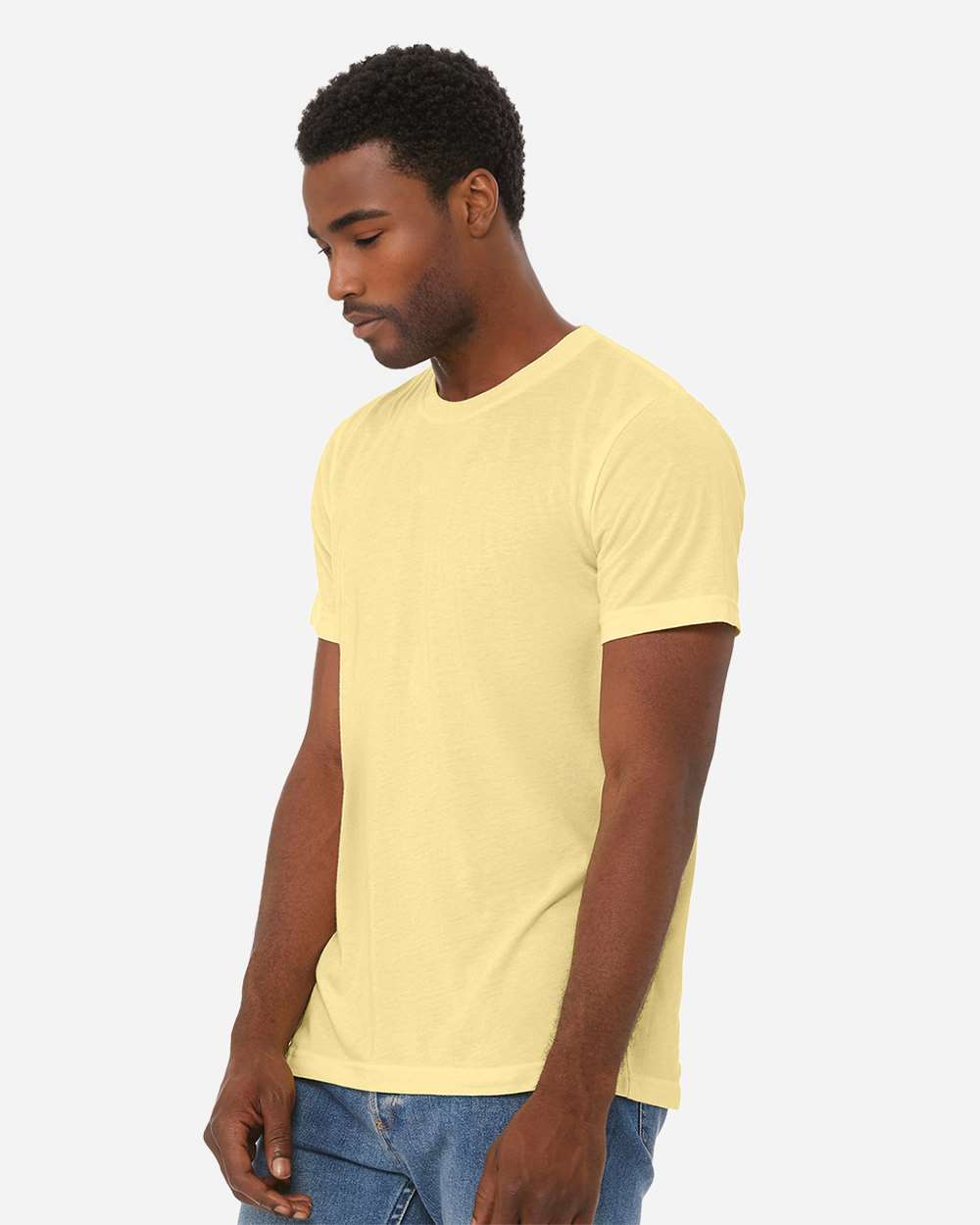 Triblend Tee - OnModelSide - B84706172 - Pale Yellow Triblend