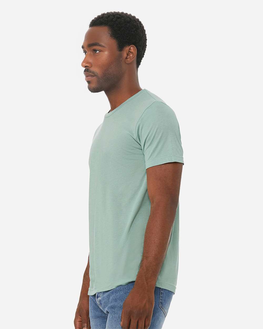 Triblend Tee - OnModelSide - B84706222 - Dusty Blue Triblend