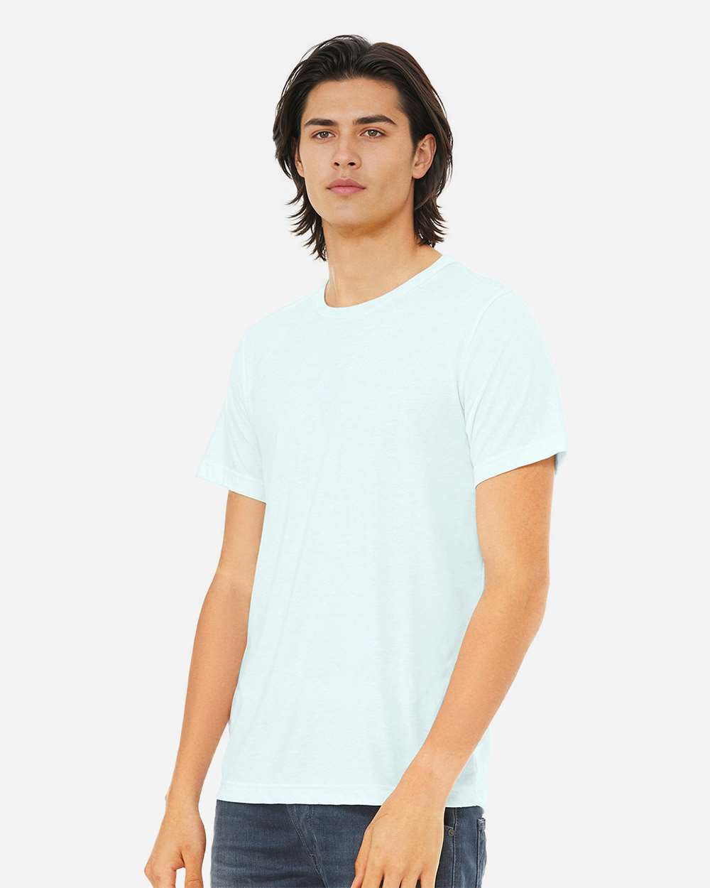 Triblend Tee - OnModelSide - B84706262 - Ice Blue Triblend