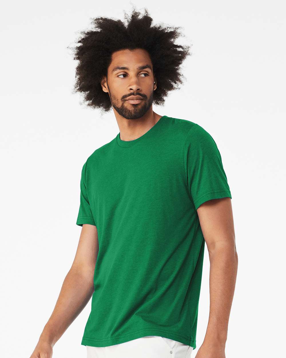 Triblend Tee - OnModelSide - B84706342 - Solid Kelly Triblend