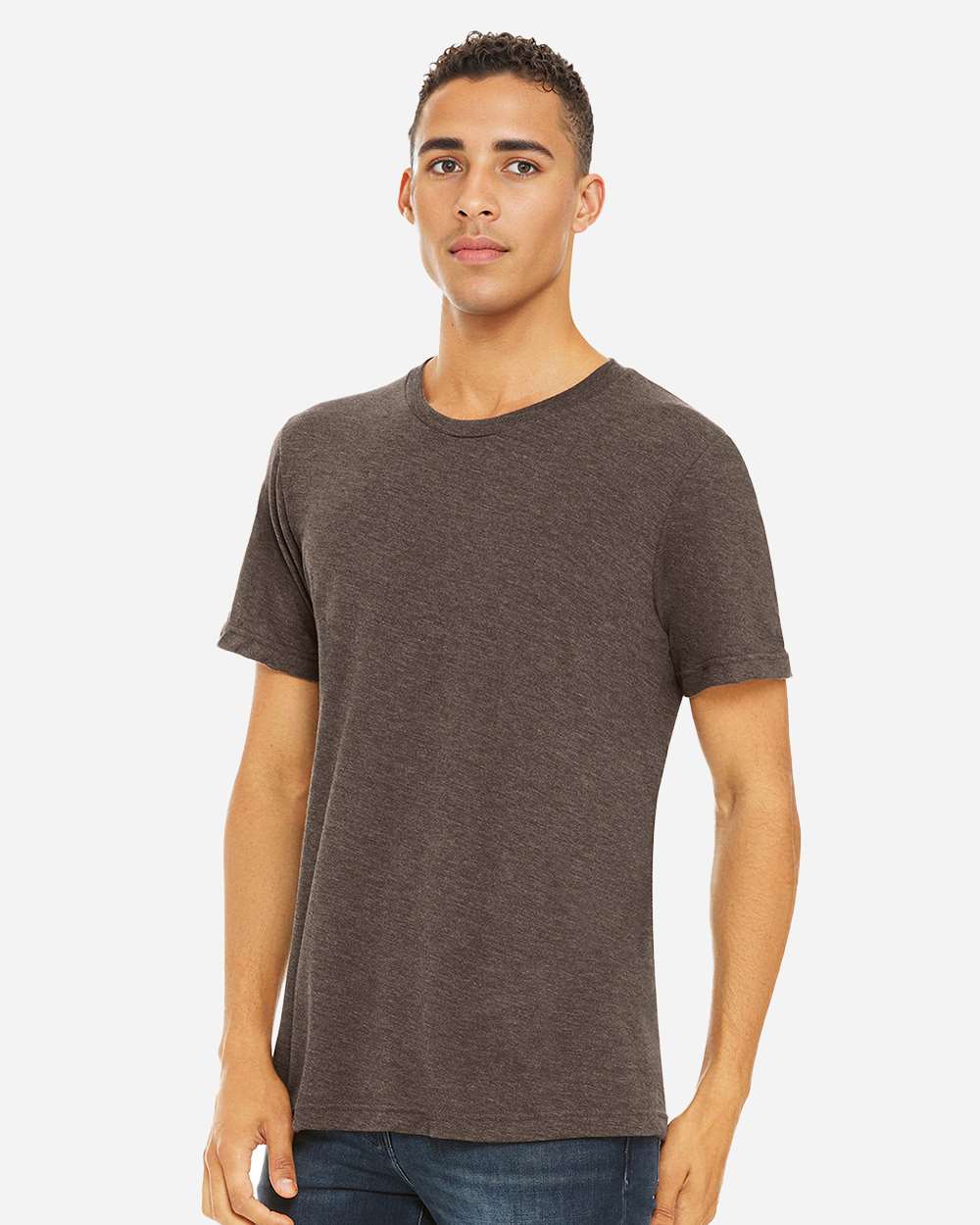 Triblend Tee - OnModelSide - B84706562 - Brown Triblend