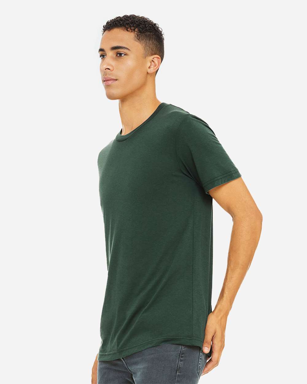 Triblend Tee - OnModelSide - B84706602 - Solid Forest Triblend