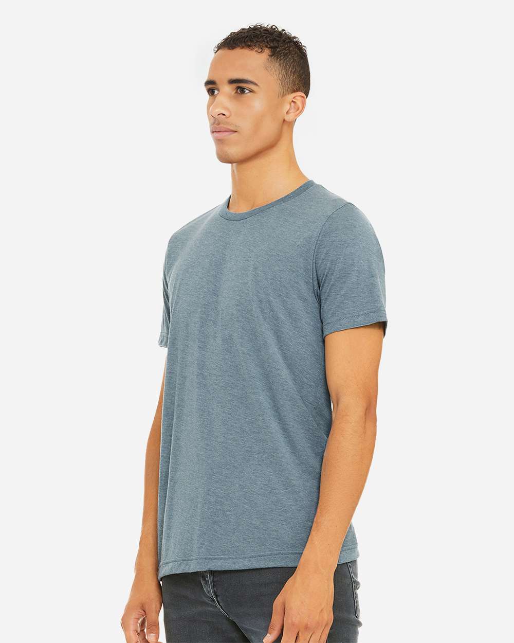 Triblend Tee - OnModelSide - B84706982 - Denim Triblend